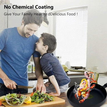 TDOO Healthy Nonstick Cookware Sets, Pots And Pans Set, Pots And Pans Set Nonstick, Non Stick Cooking Set, Integrated Casting With Native Iron, W/Frying Pans & Saucepans (PFOS, PFOA Free), 1 Year Warranty