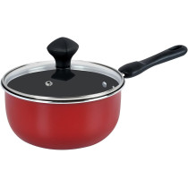 Prestige 7 Piece Non-Stick Cast Aluminium Cookware Sets, Non Stick Aluminium, Casserole, Sauce Pan, Fry Pan - Red, 1 Year Warranty