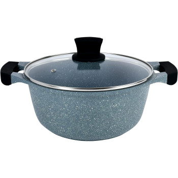 Winsor Cast Aluminum Granite Long Lasting Cookware, 3 Pieces, Grey, 1 Year Warranty