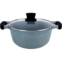 Winsor Cast Aluminum Granite Long Lasting Cookware, 3 Pieces, Grey, 1 Year Warranty