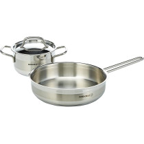 Korkmaz Alfa 9 Pieces Stainless Steel Cookware Set, Induction Base Cookware Pots And Pans Set, 1 Year Warranty