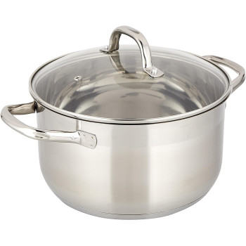 Bergner BG4391 9 Piece Gourmet Stainless Steel Cookware Set, Induction, Silver, 18/10, 1 Year Warranty