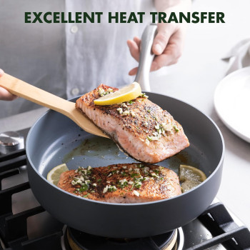 GreenPan Lima Ceramic Non-Stick Cookware Set 12-Piece Gray Ms65Y0R, 1 Year Warranty