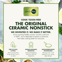GreenPan Lima Ceramic Non-Stick Cookware Set 12-Piece Gray Ms65Y0R, 1 Year Warranty