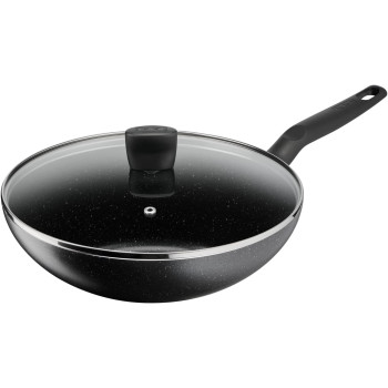 Tefal Dark Stone 11 Pc Set, Non-Stick, Stewpots 22/24/28 Cm, Saucepan 16 Cm, Frypans 20/28 Cm, Slotted Spatula, Aluminium, B491Bs85, 1 Year Warranty
