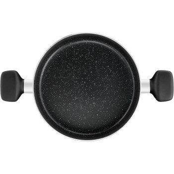 Tefal Dark Stone 11 Pc Set, Non-Stick, Stewpots 22/24/28 Cm, Saucepan 16 Cm, Frypans 20/28 Cm, Slotted Spatula, Aluminium, B491Bs85, 1 Year Warranty