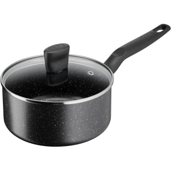 Tefal Dark Stone 11 Pc Set, Non-Stick, Stewpots 22/24/28 Cm, Saucepan 16 Cm, Frypans 20/28 Cm, Slotted Spatula, Aluminium, B491Bs85, 1 Year Warranty
