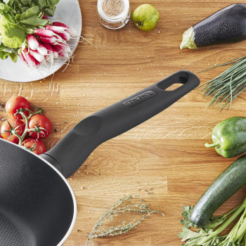 Tefal Dark Stone 11 Pc Set, Non-Stick, Stewpots 22/24/28 Cm, Saucepan 16 Cm, Frypans 20/28 Cm, Slotted Spatula, Aluminium, B491Bs85, 1 Year Warranty