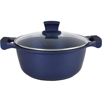 Winsor Cast Aluminum Granite Long Lasting Cookware, 3 Pieces, Blue, 1 Year Warranty