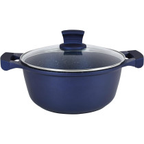 Winsor Cast Aluminum Granite Long Lasting Cookware, 3 Pieces, Blue, 1 Year Warranty