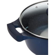 Winsor Cast Aluminum Granite Long Lasting Cookware, 3 Pieces, Blue, 1 Year Warranty