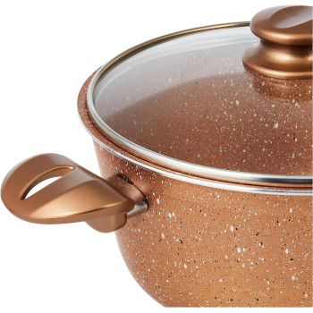 Home Maker Granitec Eva Cookware 7-Pieces Set, Copper, 1 Year Warranty