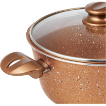 Home Maker Granitec Eva Cookware 7-Pieces Set, Copper, 1 Year Warranty