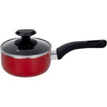 Wilson Presto 10 Piece Non-Stick Cookware Set, Non Stick Aluminium, Casserole, Sauce Pan, Fry Pan, Solid Spoon, Turner, Red, 1 Year Warranty