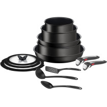 Tefal Cooking Set, Ingenio Unlimited On 13-Piece Cookware Set, Stackable, Safe Non-Stick Coating, Scratch Resistant, 2 Removable Handles, L3959343, 1 Year Warranty