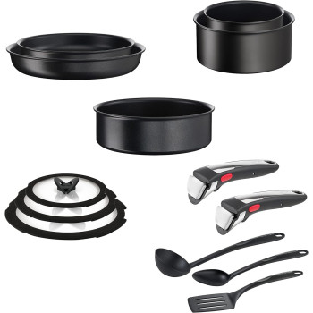 Tefal Cooking Set, Ingenio Unlimited On 13-Piece Cookware Set, Stackable, Safe Non-Stick Coating, Scratch Resistant, 2 Removable Handles, L3959343, 1 Year Warranty