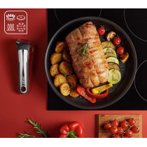Tefal Cooking Set, Ingenio Unlimited On 13-Piece Cookware Set, Stackable, Safe Non-Stick Coating, Scratch Resistant, 2 Removable Handles, L3959343, 1 Year Warranty