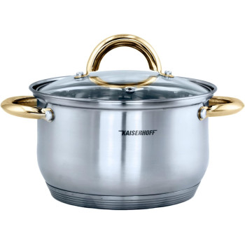 Kaiserhoff 12Pcs S/S Cooking Set - Heavy Duty - New (Gold), 1 Year Warranty