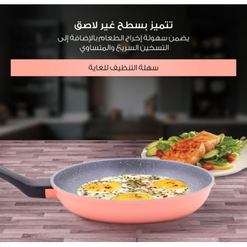 Balzano - 10 Pcs Dura Cookware Set - Pink, 1 Year Warranty