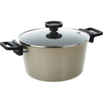 Neoflam XR07.WM Reverse Cookware Set, 7 Pieces, Warm Marble, 1 Year Warranty