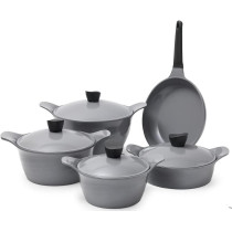 Tornado Tornado 9Pcs Korean Granite Pot Set, Grey, Tod.Dg31372, 1 Year Warranty