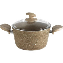 Home Maker Granitec Cookware 9-Pieces Set, Charm Light Brown, 1 Year Warranty