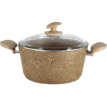 Home Maker Granitec Cookware 9-Pieces Set, Charm Light Brown, 1 Year Warranty