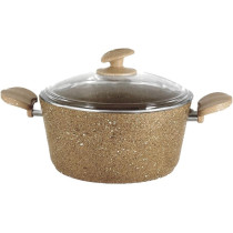 Home Maker Granitec Cookware 9-Pieces Set, Charm Light Brown, 1 Year Warranty