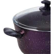 Home Maker Granitec Cookware Set 11-Pieces, Gloria Purple, 1 Year Warranty