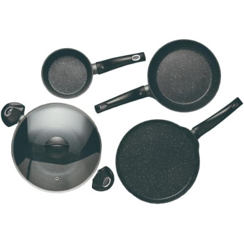 Bergner Orion 5Pcs Forged Aluminum Cookware Set, Induction Bottom, Grey Color, Bg30067Gy, 1 Year Warranty