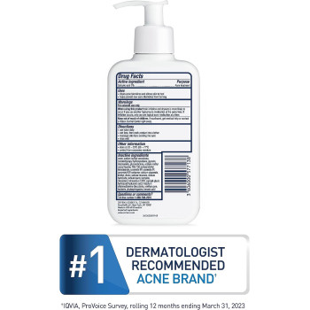 CeraVe Face Wash Acne Treatment Salicylic Acid Cleanser with Purifying Clay for Oily Skin - 8 Fl Oz (Pack of 1)