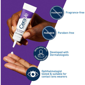 CeraVe Eye Cream for Wrinkles, Dark Circles, Puffiness Under Eyes With Anti-Aging Formula, 0.5 Oz (Pack of 1), 15 ML