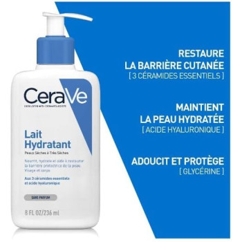 CeraVe Moisturizing Lotion, Face Moisturizer for Normal to Dry Skin with Hyaluronic Acid and Ceramides, 8 Oz (236 ML)