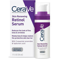 CeraVe Skin Renewing Anti Aging Retinol Serum for Smoothing Fine Lines and Skin Brightening, 1 Fl Oz (Pack of 1)