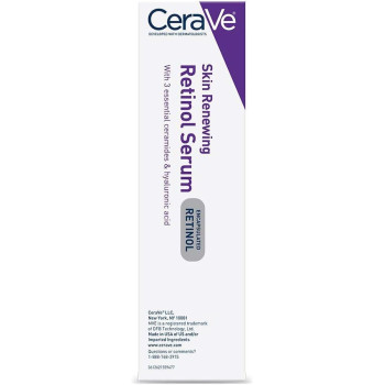 CeraVe Skin Renewing Anti Aging Retinol Serum for Smoothing Fine Lines and Skin Brightening, 1 Fl Oz (Pack of 1)