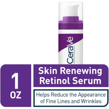 CeraVe Skin Renewing Anti Aging Retinol Serum for Smoothing Fine Lines and Skin Brightening, 1 Fl Oz (Pack of 1)