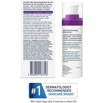 CeraVe Skin Renewing Anti Aging Retinol Serum for Smoothing Fine Lines and Skin Brightening, 1 Fl Oz (Pack of 1)