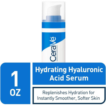 CeraVe Hydrating Hyaluronic Acid Serum With Vitamin B5 And Ceramides For Normal to Dry Skin, 1 Fl Oz (30 ML)