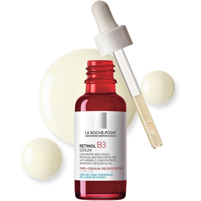 La Roche Posay Retinol B3 Serum - Anti Aging Face Serum for Lines, Wrinkles & Premature Sun Damage to Resurface & Hydrate - 1 Fl Oz (30 ML)