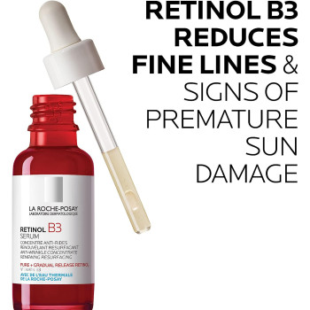 La Roche Posay Retinol B3 Serum - Anti Aging Face Serum for Lines, Wrinkles & Premature Sun Damage to Resurface & Hydrate - 1 Fl Oz (30 ML)