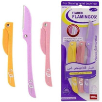 FEATHER Flamingos Ladies Razor Blade For Facial And Body Hair - 3 Piece