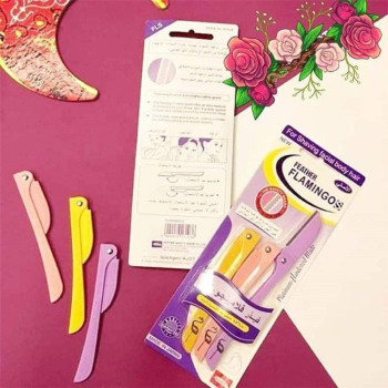 FEATHER Flamingos Ladies Razor Blade For Facial And Body Hair - 3 Piece