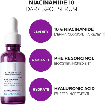 La Roche Posay Pure Niacinamide 10 Anti-Aging Serum For Dark Spots And Pigmentation - 30 ML