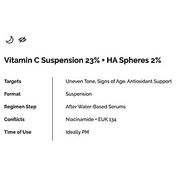 The Ordinary Vitamin C Suspension 23 Percent And HA Spheres 2 Percent Skin Moisturizer, 30 ML