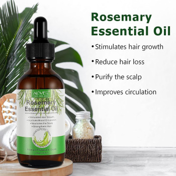 OUHOE Rosemary Hair Essential Oil, Anti Hair Loss Serum, Essential Hair Oil for Damaged Hair, Serum for Hair Repair, Hair Growth and Hair Care - 60ml