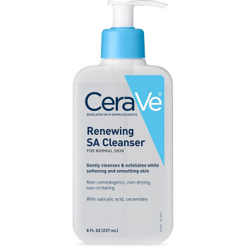 CeraVe SA Cleanser, Salicylic Acid Face Wash With Hyaluronic Acid, Niacinamide & Ceramides, BHA Exfoliant For Face - 8 Fl Oz (237 ML)