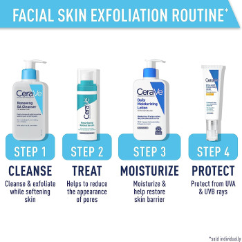 CeraVe SA Cleanser, Salicylic Acid Face Wash With Hyaluronic Acid, Niacinamide & Ceramides, BHA Exfoliant For Face -  8 Fl Oz (237 ML)