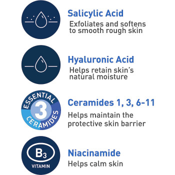 CeraVe SA Cleanser, Salicylic Acid Face Wash With Hyaluronic Acid, Niacinamide & Ceramides, BHA Exfoliant For Face -  8 Fl Oz (237 ML)