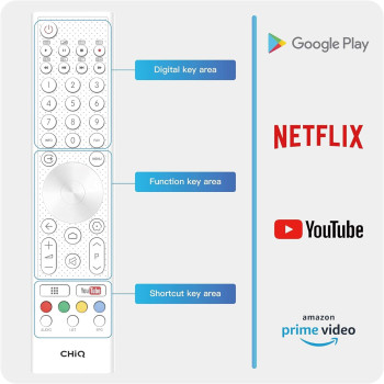CHiQ LED Smart TV, HD, 32 Inch, Android 9.0, HDR10, A+ Screen, WiFi, Bluetooth 5.0, Netflix, YouTube, Prime Video, Full Screen Display, HDMI, USB, Silver (1 Year Warranty) (2022 Model)