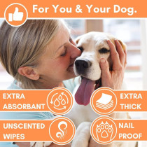 DogsLife Unscented Grooming Dog Wipes 100pcs, white